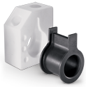 Fluid contact limited to rigid thermoplastic body block